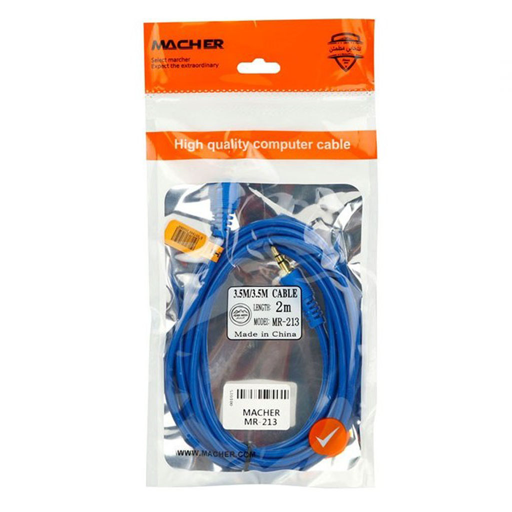 کابل AUX مچر مدل MR213 طول 2 متر MACHER